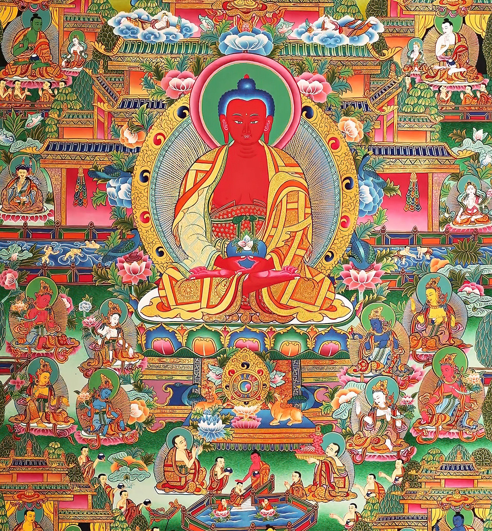 Hội Thượng Phật Bồ Tát 5 Ảnh Pure Land-amitabha-buddha-thangka chất lượng cao PNG 1912 x 2064