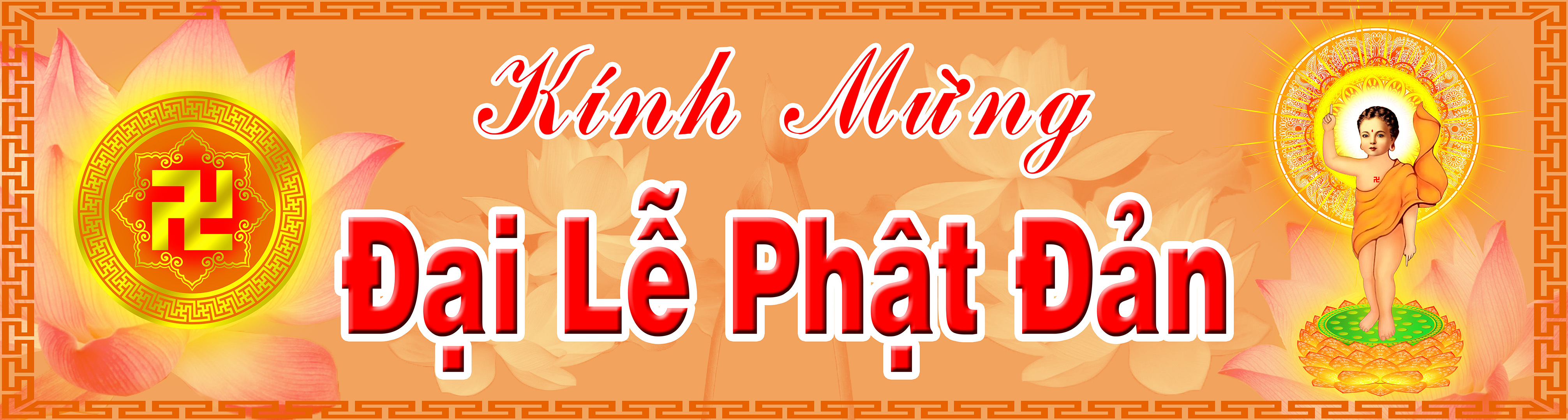 Lễ Phật Đản, Vườn Lâm Tỳ Ni Banner le phat dan