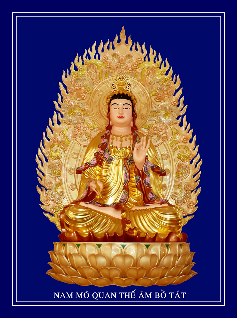 Tây Phương Tam Thánh 21 quan thế âm bồ tát Ảnh chất lượng cao JPG 1024 x 1378